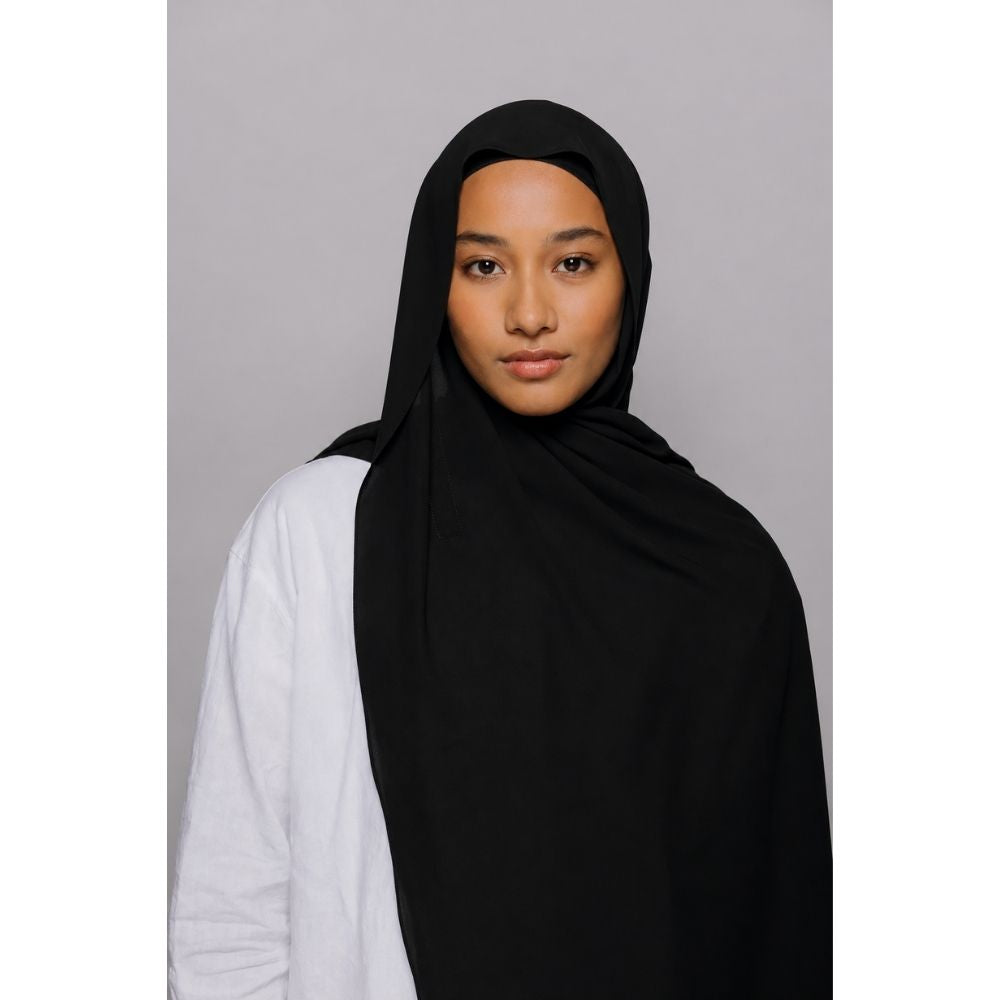 Instant Georgette Hijab with Inner Cap & Magnetic Closure Buy Any 3 or more get 15% Off - Image 9
