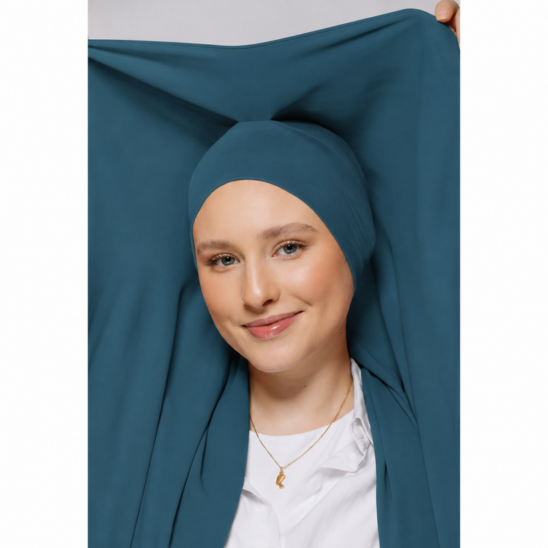 Instant Georgette Hijab with Inner Cap & Magnetic Closure Buy Any 3 or more get 15% Off - Image 11