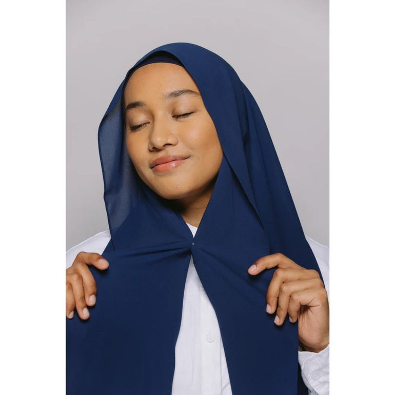 Instant Georgette Hijab with Inner Cap & Magnetic Closure Buy Any 3 or more get 15% Off